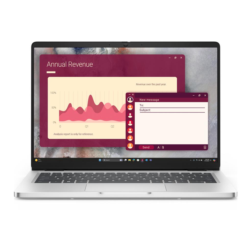 Notebook DELL PRO14 SILVER U7 255U 32GB 1TB W11 3Y - PC14250_U7ARL321T