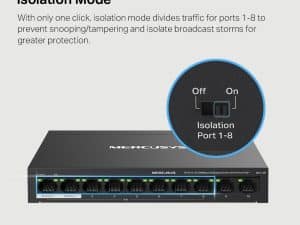 MS110P SWITCH MERCUSYS 10 P C/8 PUERTOS POE 10/100